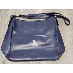 Vintage Singapore Airlines SIA Logo Navy Travel Purse Bag